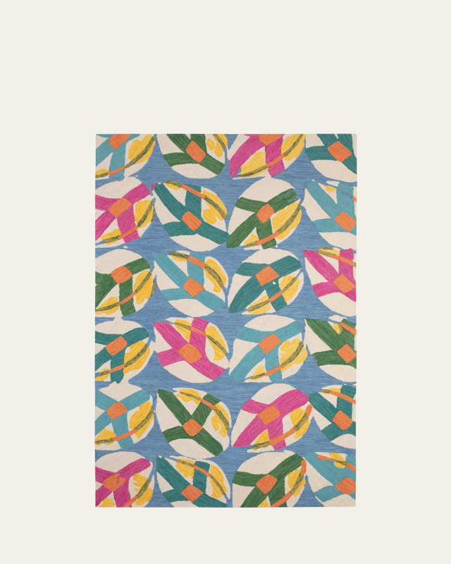 x Kit Kemp Lily Pad Spring Micro-Hooked Rug, 5' x 8'